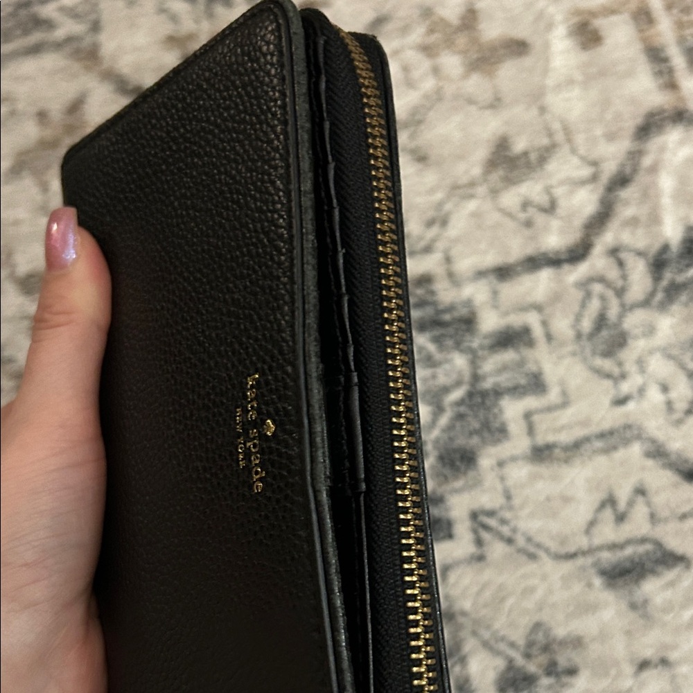 kate spade Black Pebbled Leather Zip Wristlet - Picture 3 of 5